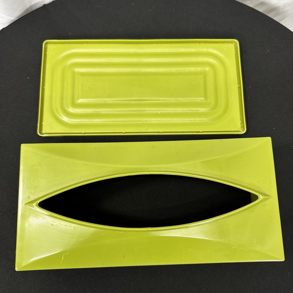 Vintage Retro Green Plastic Tissue Box Holder - Picture 4 of 7